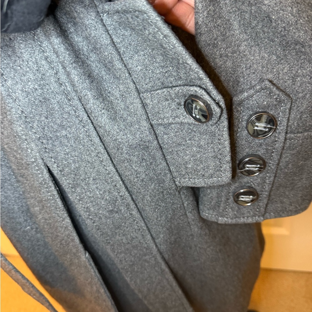 Kenneth Cole New York Charcoal Trench Coat - Picture 3 of 12